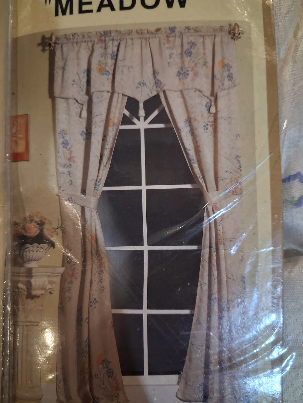 Meadow Complete Jacquard Window Set - Cream Floral